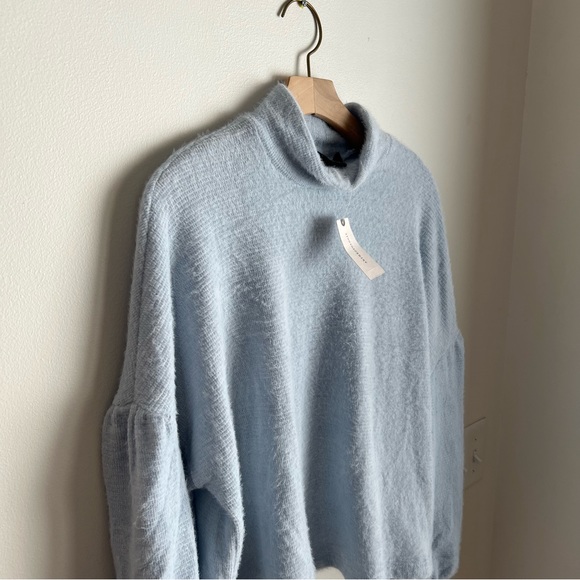 NWT Anthropologie Sanctuary Keep Warm Fuzzy Sweater, Light Blue - Picture 5 of 12